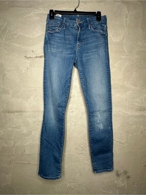 MOTHER The Looker Crop Skinny Jeans Size 25 Blue Designer Denim